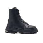 بوت مردانه مدل برشکا BERESHKA زیپدار چرم رنگ مشکی کد EF207