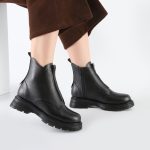 بوت و نیم بوت زنانه و دخترانه مدل بغل زیپ رنگ مشکی کد A504 - Image 3