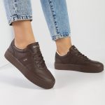 کفش و کتانی ونس راحتی زنانه و دخترانه رنگ قهوه ای کد M800 - Image 2