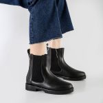 بوت و نیم بوت زنانه و دخترانه مدل دو بر کش بغل زیپ رنگ مشکی کد M665 - Image 2