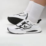 کفش و کتانی مردانه مدل نایک NIKE رنگ سفید مشکی کد 41785 - Image 2