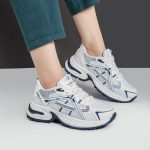 کفش و کتانی زنانه و دحترانه رنگ سفید سرمه ای کد M784 - Image 2