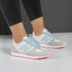 کفش و کتانی زنانه و دخترانه مدل نیوبالانس NEWBALANCE رنگ سفید آبی کد M804 - Image 2