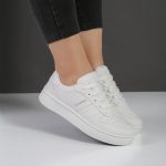 کفش اسپرت و راحتی زنانه و دخترانه رنگ سفید کد M805