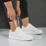 کفش اسپرت و راحتی زنانه و دخترانه رنگ سفید کد M805 - Image 2