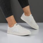 کفش اسپرت و راحتی زنانه و دخترانه رنگ سفید کد M806 - Image 2