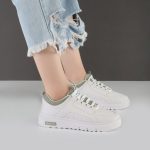 کفش و کتانی زنانه مدل برلین BERLIN رنگ سفید سبز کد M668