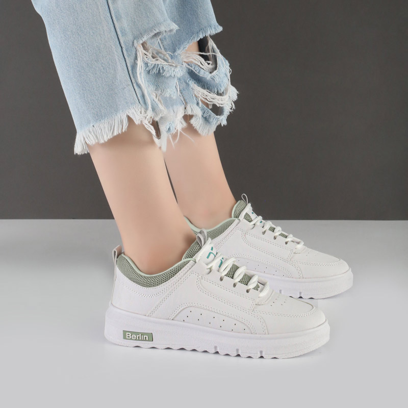 16-1.jpg کفش و کتانی زنانه مدل برلین BERLIN رنگ سفید سبز کد M668 - Image 1