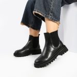 بوت و نیم بوت زنانه و دخترانه مدل دو بر کش رنگ مشکی کد M758 - Image 2