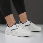 کفش اسپرت و راحتی زنانه و دخترانه رنگ سفید کد M808 - Image 2