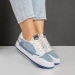 کفش کتانی زنانه و دخترانه مدل نایک NIKE Jordan 1 VOODOO رنگ سفید آبی کد M751