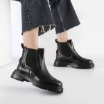 بوت و نیم بوت زنانه و دخترانه مدل دو بر کش رنگ مشکی کد M620