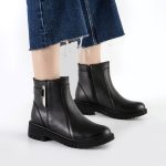 بوت و نیم بوت زنانه و دخترانه مدل بغل زیپ رنگ مشکی کد M621 - Image 2