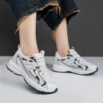 کفش و کتانی زنانه و دحترانه رنگ سفید مشکی کد M788 - Image 2