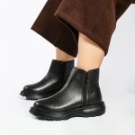 بوت و نیم بوت زنانه و دخترانه مدل بغل زیپ رنگ مشکی کد M761