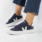 کفش اسپرت و راحتی زنانه و دخترانه رنگ سرمه ای کد M814 - Image 2