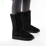 بوت و نیم بوت زنانه و دخترانه مدل دو بر کش اشبالت رنگ مشکی کد M628 - Image 2