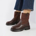 بوت و نیم بوت زنانه و دخترانه مدل بغل کش بغل زیپ رنگ قهوه ای کد M820 - Image 2