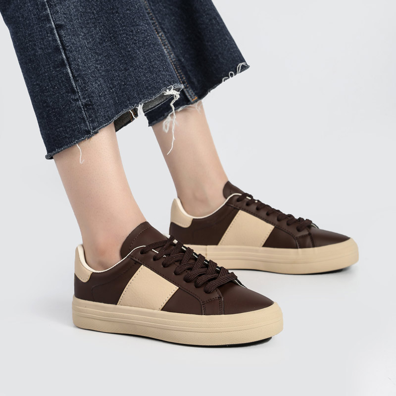 37-5.jpg کفش اسپرت و راحتی زنانه و دخترانه رنگ قهوه ای کرم کد M796 - Image 1