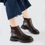 بوت و نیم بوت زنانه و دخترانه مدل اکو ecco کشی رنگ قهوه ای کد M667 - Image 2