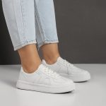 کفش و کتانی ونس راحتی زنانه و دخترانه مدل WARRIOR رنگ سفید کد M752