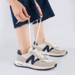 کفش و کتانی زنانه و دخترانه مدل نیوبالانس NEWBALANCE رنگ طوسی سرمه ای کد M679