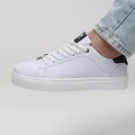 کفش و کتانی روزمره و راحتی مردانه مدل برشکا BERESHKA رنگ سفید مشکی کد 41256