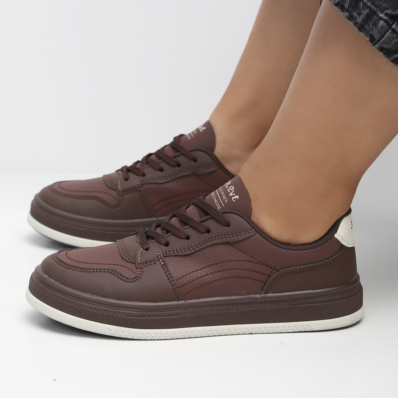 85.jpg کفش و کتانی ونس راحتی زنانه و دخترانه رنگ قهوه ای کد M780 - Image 1