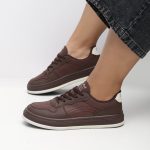 کفش و کتانی ونس راحتی زنانه و دخترانه رنگ قهوه ای کد M780 - Image 2