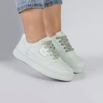 کفش و کتانی ونس راحتی زنانه و دخترانه مدل YEERFA رنگ سبز پاستلی کد M963