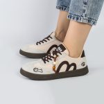 کفش اسپرت و راحتی زنانه و دخترانه مدل میو میو MIU رنگ کرم قهوه ای کد M983 - Image 2